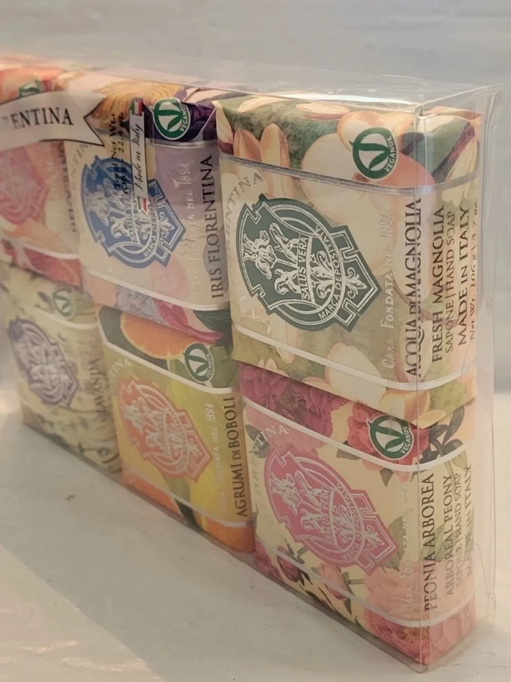 La Florentina Luxury Italian Soap Collection Gift Set 6 x 3.7 Oz Bars Lavender
